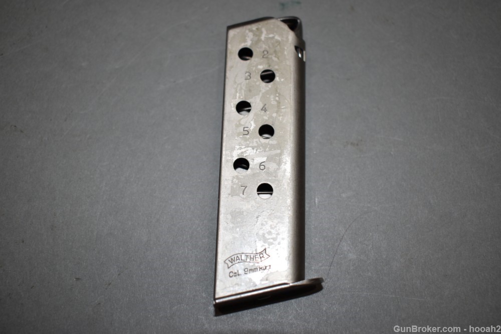 Excellent Walther PPK/S Nickel 7 Rd 380 ACP 9mm Kurz Magazine-img-3