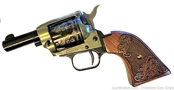 Heritage Arms Rough Rider Grips Carved Rosewood Scroll -img-4