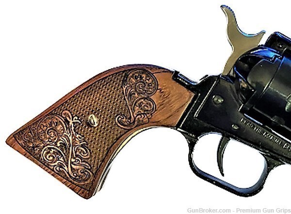 Heritage Arms Rough Rider Grips Carved Rosewood Scroll -img-2