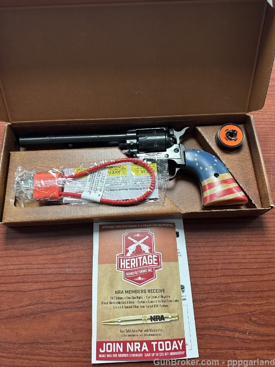 Heritage Rough Rider .22 LR and Win Mag Single Action Revolver Betsy Ross-img-17