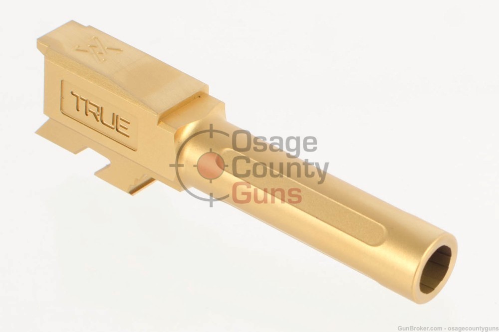 True Precision Glock 43 Fluted Non-Threaded Barrel - Gold TiN-img-3