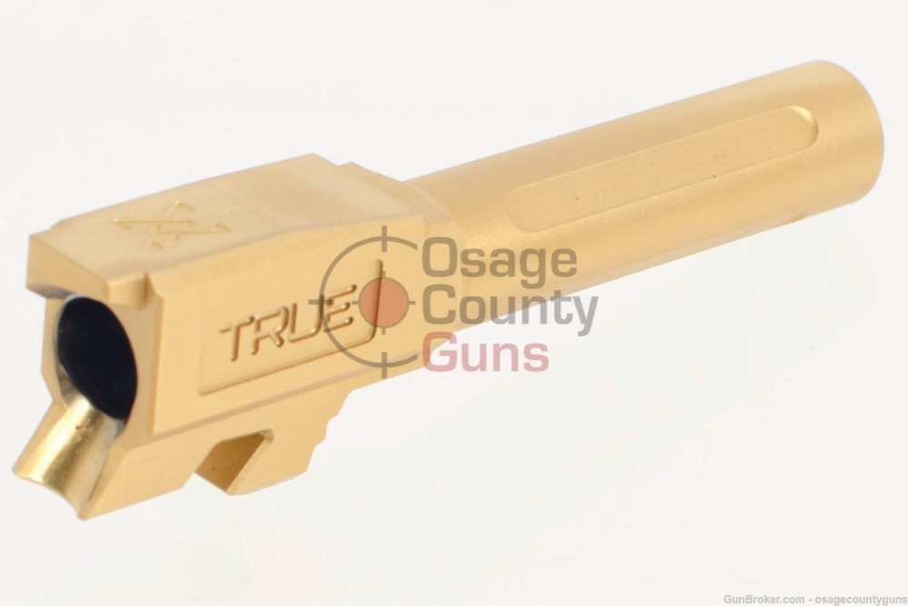 True Precision Glock 43 Fluted Non-Threaded Barrel - Gold TiN-img-2