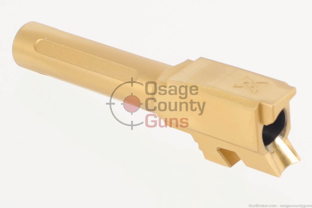 True Precision Glock 43 Fluted Non-Threaded Barrel - Gold TiN-img-1