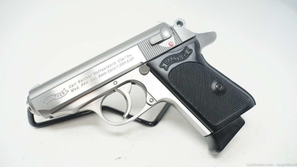 WALTHER PPK .380 ACP STAINLESS STEEL 6 ROUNDS (WAG4796001)-img-0