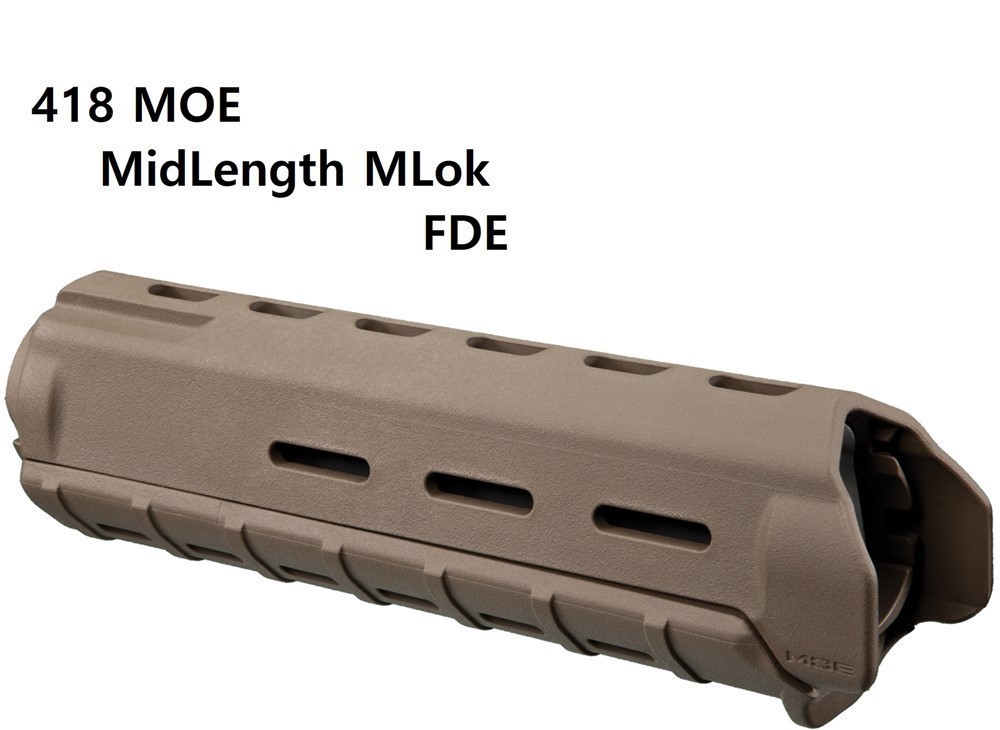 FREE SHIPPING Magpul 418 MOE AR15 MidLength FDE/Flat Dark Earth-NOT the 426-img-0