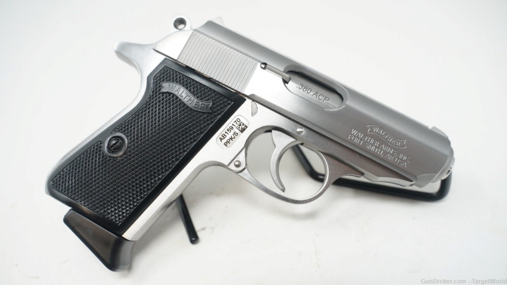 WALTHER PPK/S .380 ACP STAINLESS STEEL 7 ROUNDS (WAG4796004)-img-1