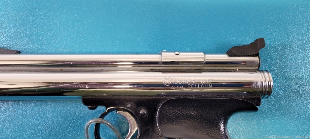Fine Crosman Chrome Medalist Model 150 Air Pistol Gun & Provenance .22 CO2-img-2