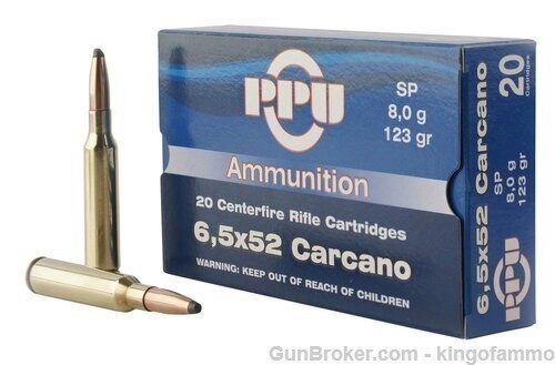 New 6.5x55 SWEDE 139 gr SP BT 20 rds Box PPU Ammo; more others avaliable-img-2