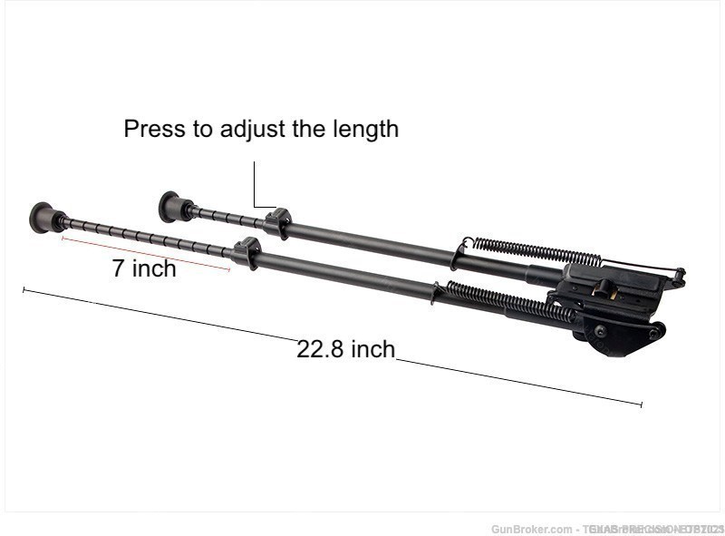 Pivot Bipod 13-22-Inch Long Hunting Rifle Bipod with Picatinny Rail Adapter-img-8