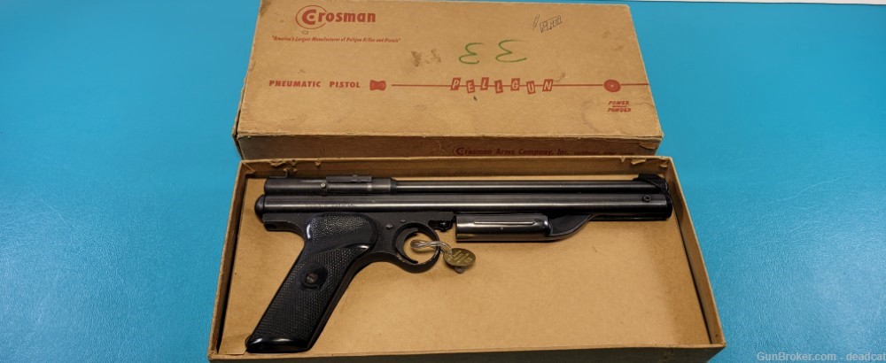 Crosman Model 130 Air Pistol Gun Pellet .22 + Provenance #926 + Box-img-0