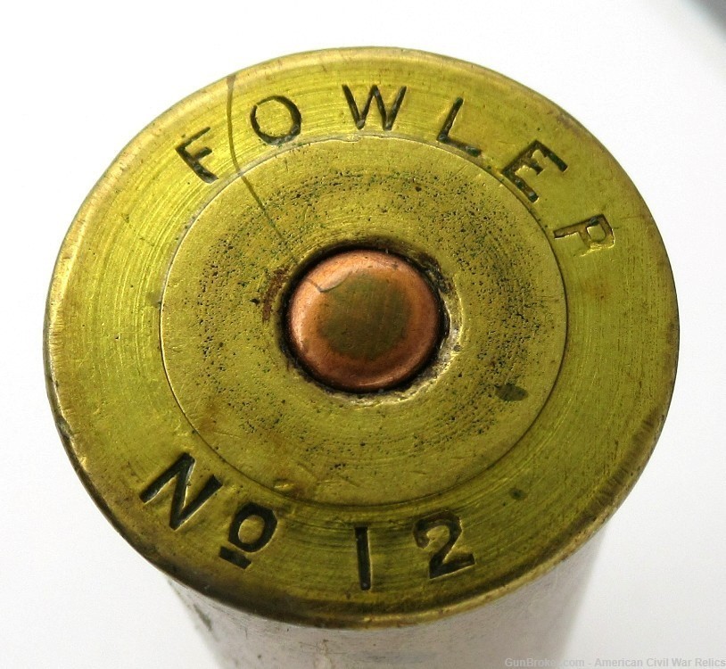 No 12 Ga. Fowler Plating Company Brass Shotshell 1884/1885+ 12A-img-2
