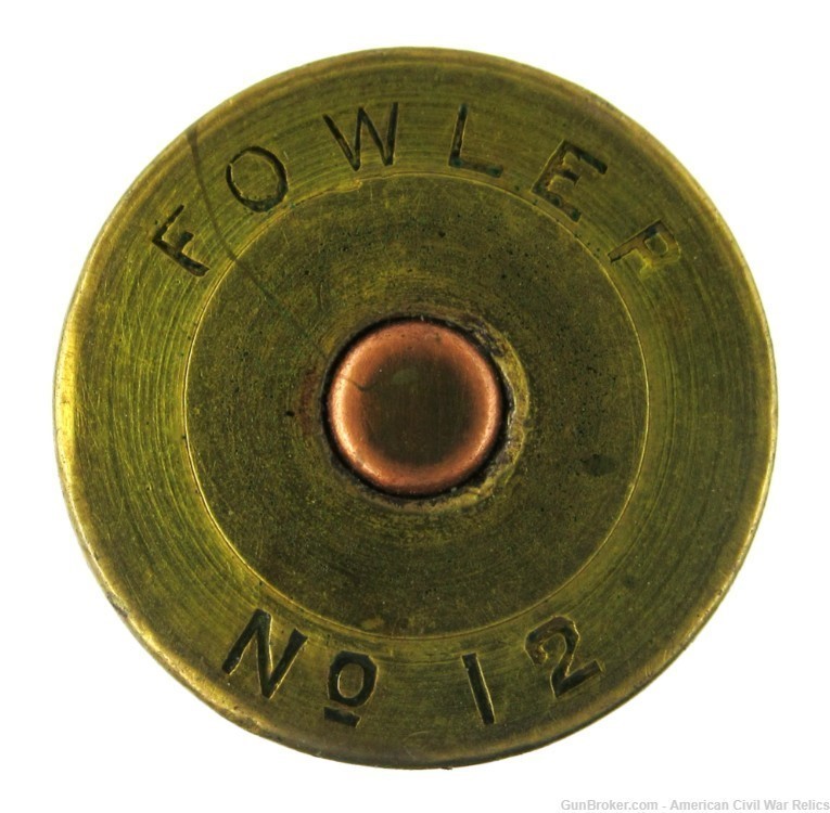 No 12 Ga. Fowler Plating Company Brass Shotshell 1884/1885+ 12A-img-3
