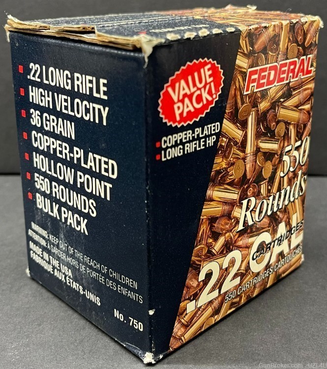 BRAND NEW OLD STOCK - Vintage 1994 Federal 550 Round .22 Cal LR Value Pack-img-1