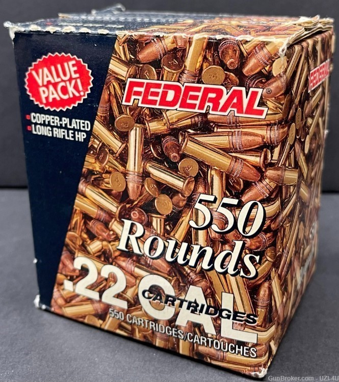 BRAND NEW OLD STOCK - Vintage 1994 Federal 550 Round .22 Cal LR Value Pack-img-0