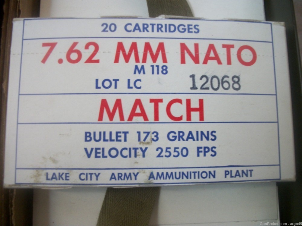 400 rds Lake City Match 7.62x51 Nato,mfg 1967-img-4