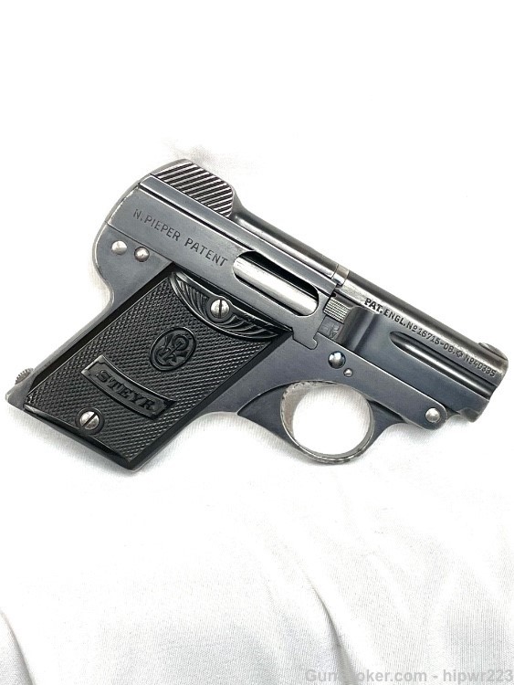 Steyr-Pieper Model 1909 vest pocket .25 ACP pistol made in 1914 C&R OK-img-23