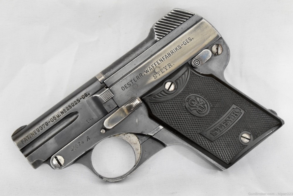 Steyr-Pieper Model 1909 vest pocket .25 ACP pistol made in 1914 C&R OK-img-2