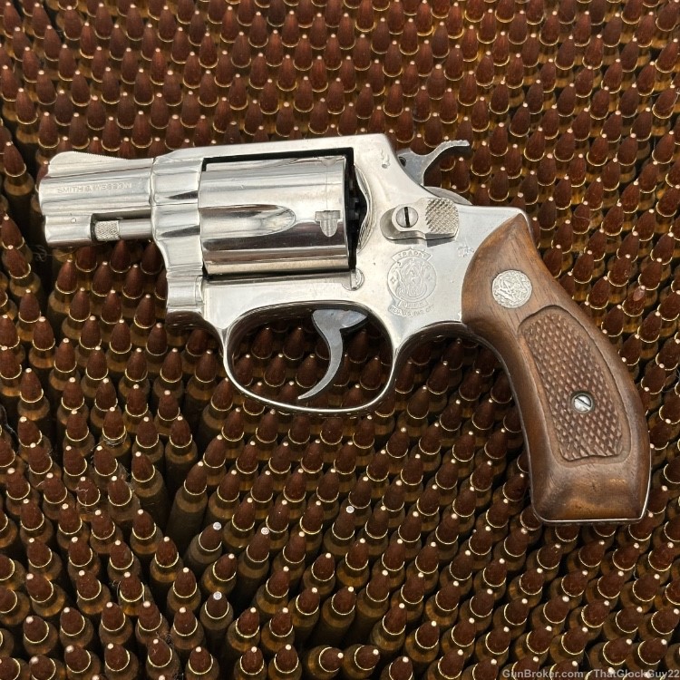 Smith & Wesson Model 37 No Dash .38 Special Snubnose Nickel Plated S&W-img-0