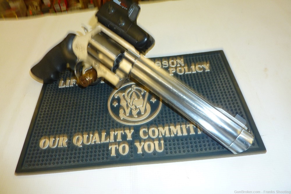 SMITH & WESSON 500 8.38" BBL REVOLVER W/ BUSHNELL HOLO SIGHT-img-7