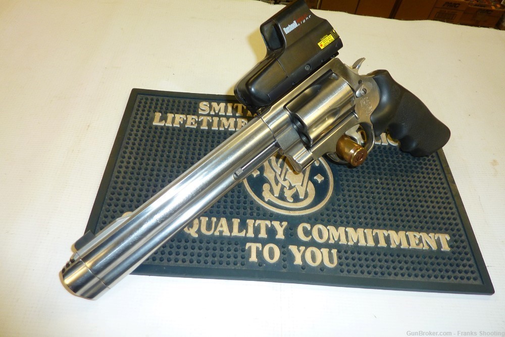 SMITH & WESSON 500 8.38" BBL REVOLVER W/ BUSHNELL HOLO SIGHT-img-1