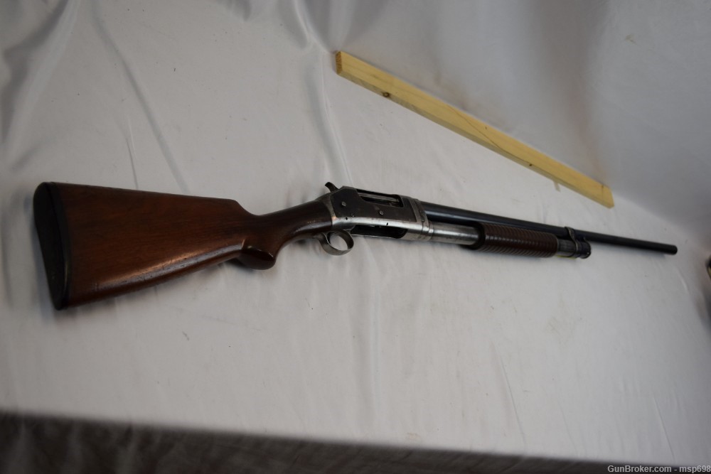Winchester 1897, 16 Ga, 28" bbl, Full Choke, Serial #E445363, VG.-img-0