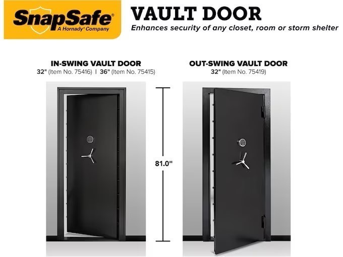 SNAPSAFE VAULT DOOR 32"x80" IN-SWING 75416-img-2