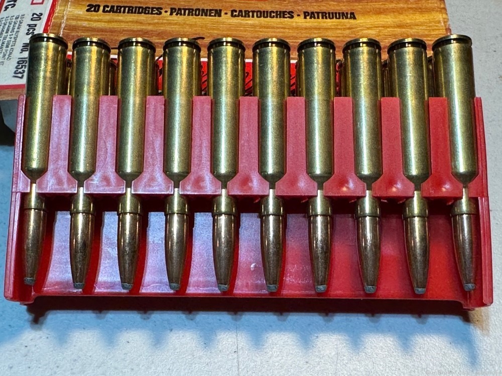 20 rounds of Norma 6.5 Carcano 139 grain Semi Pointed BT brass case -img-4
