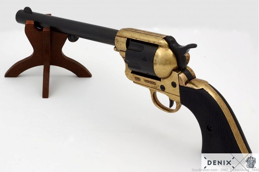Old West Colt Peacemaker Cavalry Non-Firing Replica Revolver Denix-img-3