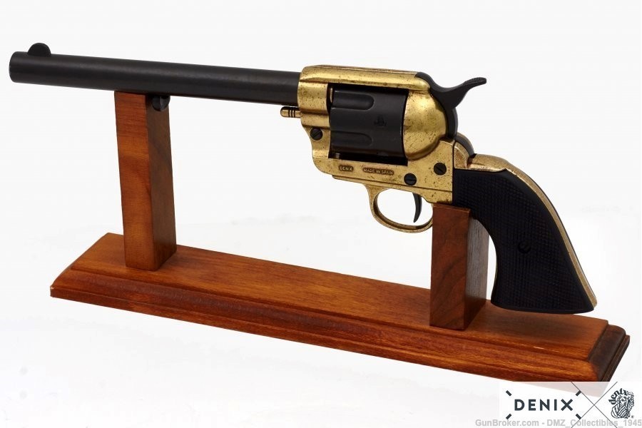 Old West Colt Peacemaker Cavalry Non-Firing Replica Revolver Denix-img-2