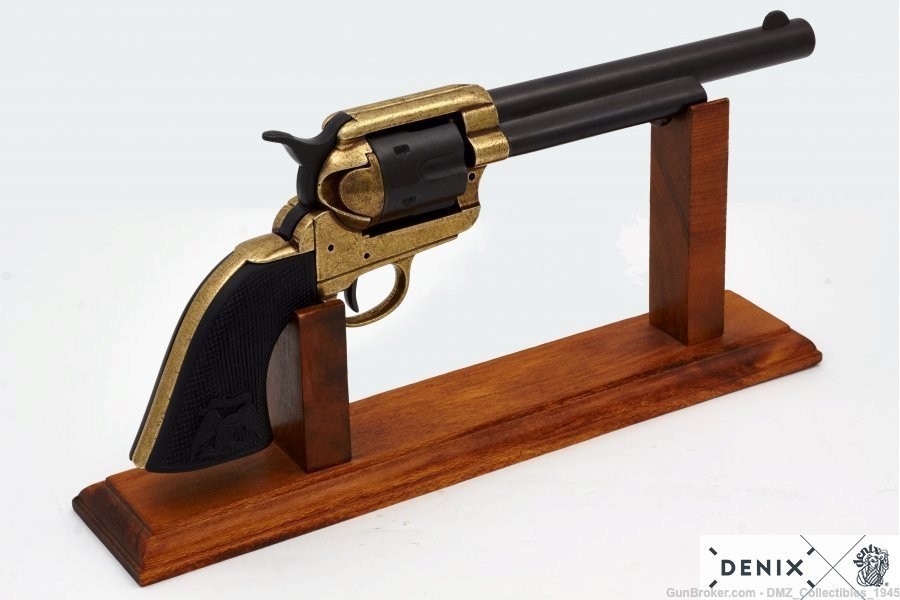 Old West Colt Peacemaker Cavalry Non-Firing Replica Revolver Denix-img-4
