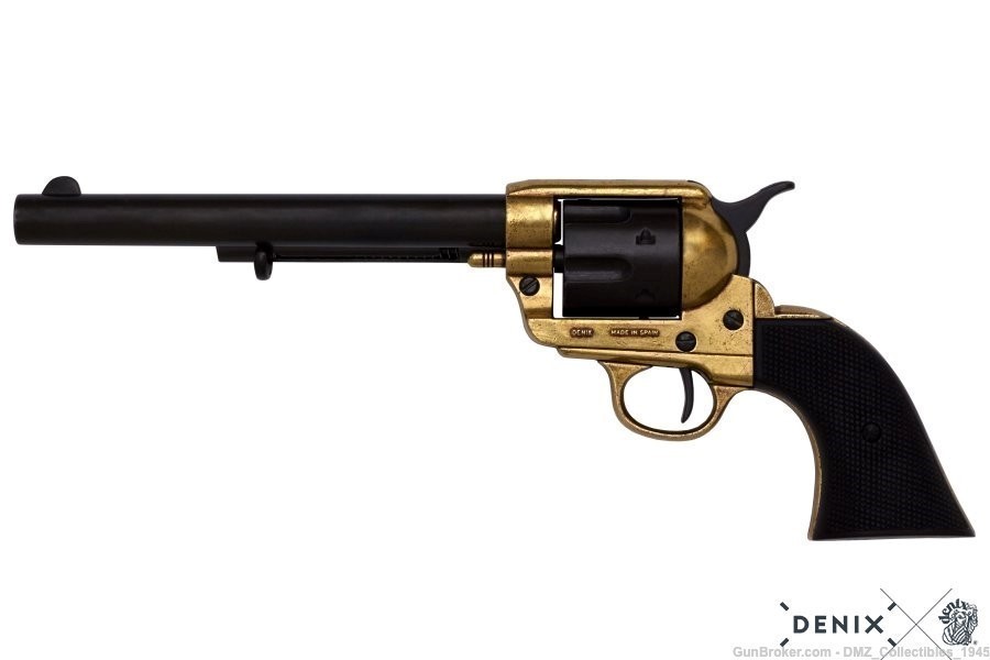 Old West Colt Peacemaker Cavalry Non-Firing Replica Revolver Denix-img-1