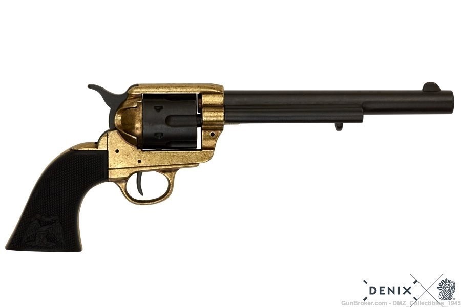 Old West Colt Peacemaker Cavalry Non-Firing Replica Revolver Denix-img-0