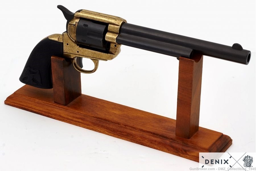 Old West Colt Peacemaker Cavalry Non-Firing Replica Revolver Denix-img-6
