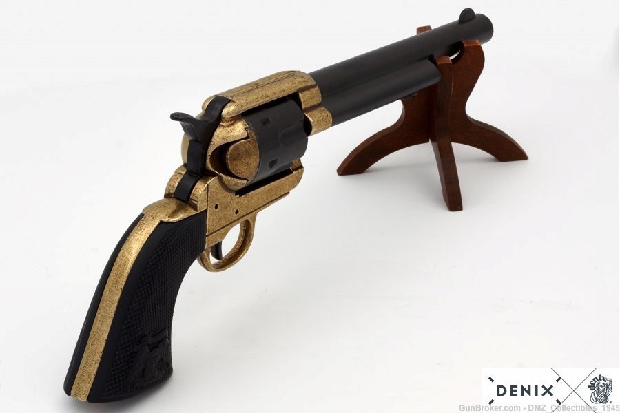 Old West Colt Peacemaker Cavalry Non-Firing Replica Revolver Denix-img-5