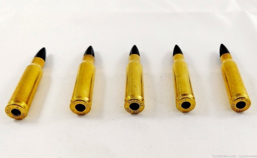 308 Winchester Brass Snap caps / Dummy Training Rounds - Set 5 - Black-img-3