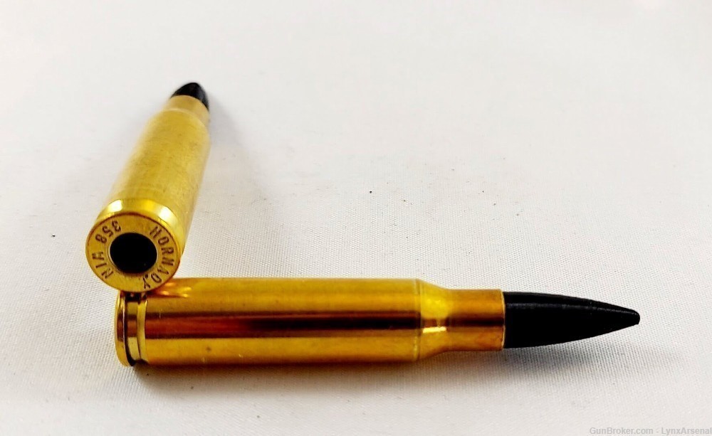 308 Winchester Brass Snap caps / Dummy Training Rounds - Set 5 - Black-img-1