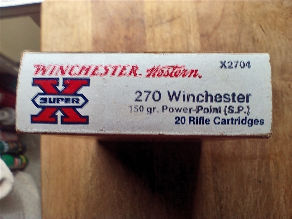 VINTAGE WINCHESTER WESTERN 270 WIN. 150 GR.POWER POINT SOFT POINT AMMO-img-4