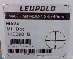 LEUPOLD MARK AR MOD 1 MIL DOT 3-9x40mm 1" TUBE 115390 (NIB)-img-0