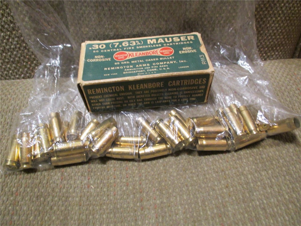 200 pcs. Miscellaneous Fired 30 CAL Pistol brass  (7.62x25, 7.63, 30 Luger)-img-1