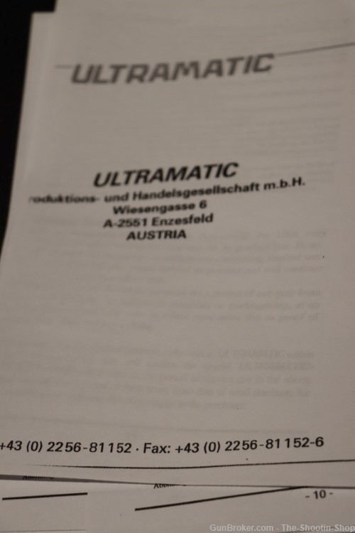 Wolf Ultramatic Sporting Pistols Safety & Instructional Manual RARE Copy -img-1