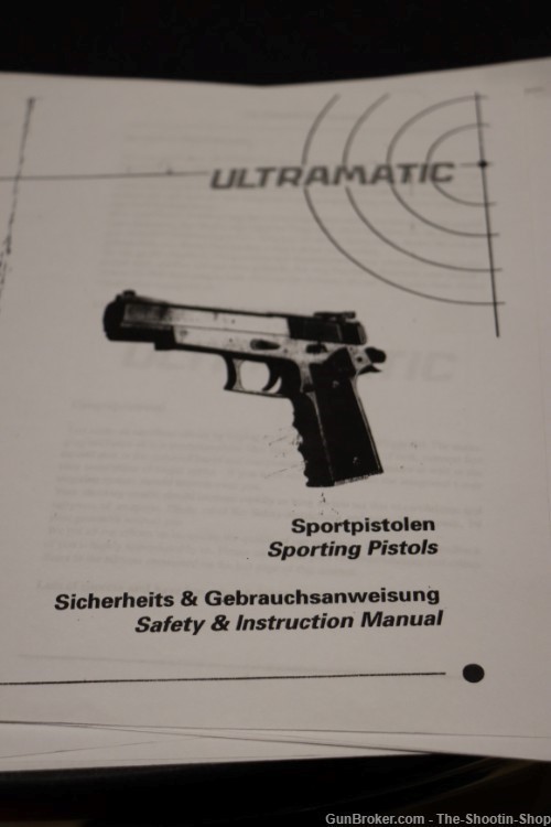 Wolf Ultramatic Sporting Pistols Safety & Instructional Manual RARE Copy -img-0
