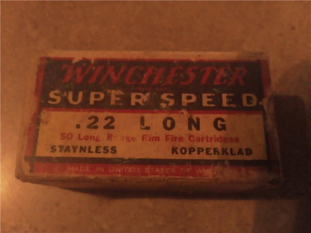 Winchester Super Speed 22 long vintage ammo-img-0