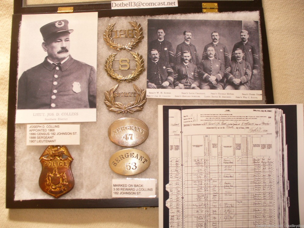 1868-1907 Baltimore City Police Badge Set Named Sergeant Lieutenant-img-0