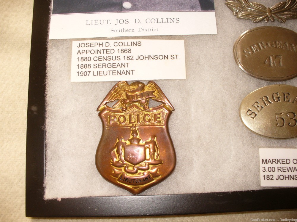 1868-1907 Baltimore City Police Badge Set Named Sergeant Lieutenant-img-6