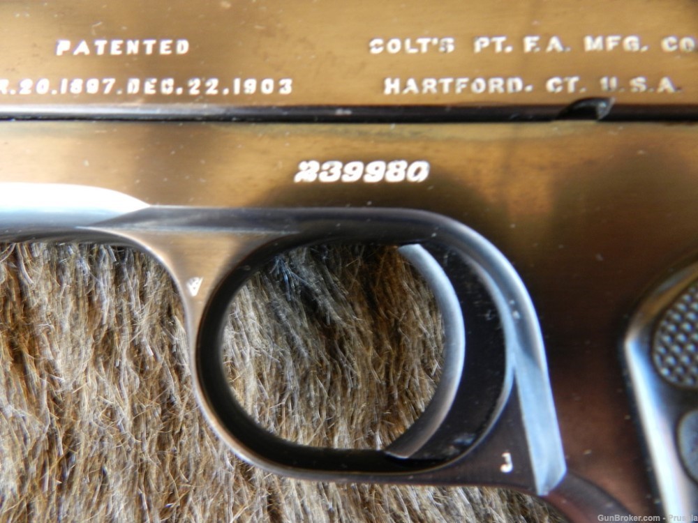 Colt 1903 Pocket Hammerless 32 Rimless 3 3/4" Blue 97% in Box-img-4
