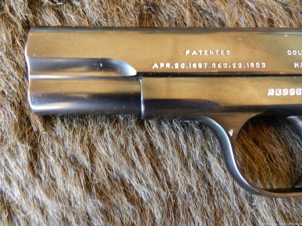 Colt 1903 Pocket Hammerless 32 Rimless 3 3/4" Blue 97% in Box-img-3