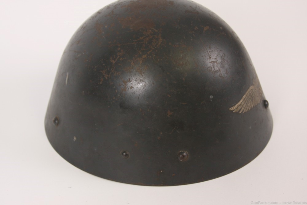 Original Rare Czech WWII Vz32 / M32 Converted "Egg-Shell" Steel Helmet-img-2