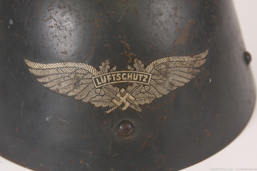 Original Rare Czech WWII Vz32 / M32 Converted "Egg-Shell" Steel Helmet-img-1