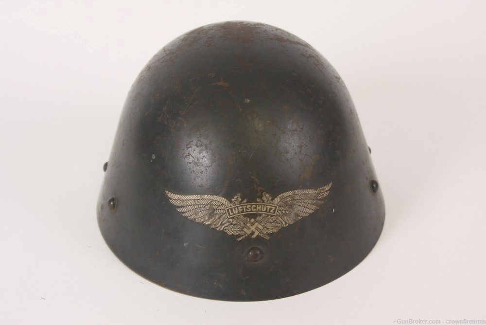 Original Rare Czech WWII Vz32 / M32 Converted "Egg-Shell" Steel Helmet-img-0