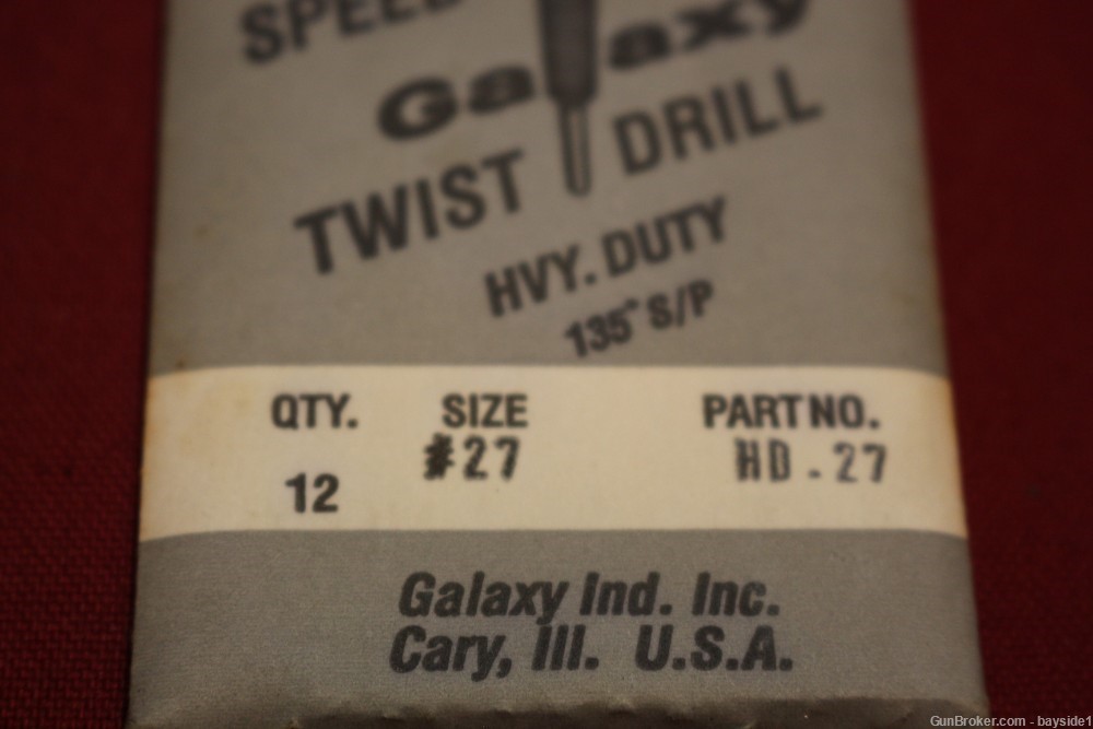N.O.S Size 27 High Speed Drill Bite Qty 12 U.S.A. Galaxy made Free Shipping-img-2